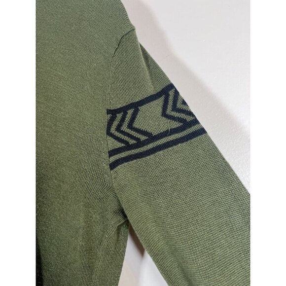 Kristin Nicole Sweater Women M Green Cardigan Fringe Boho Chevron Western Aztec - Picture 4 of 11